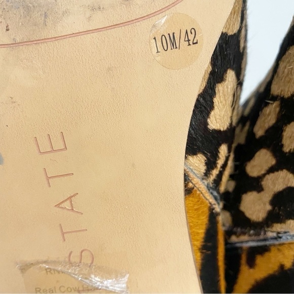 1.STATE Idania 2 Ankle Bootie Cow Hair Animal Print Size 10 - Picture 11 of 14